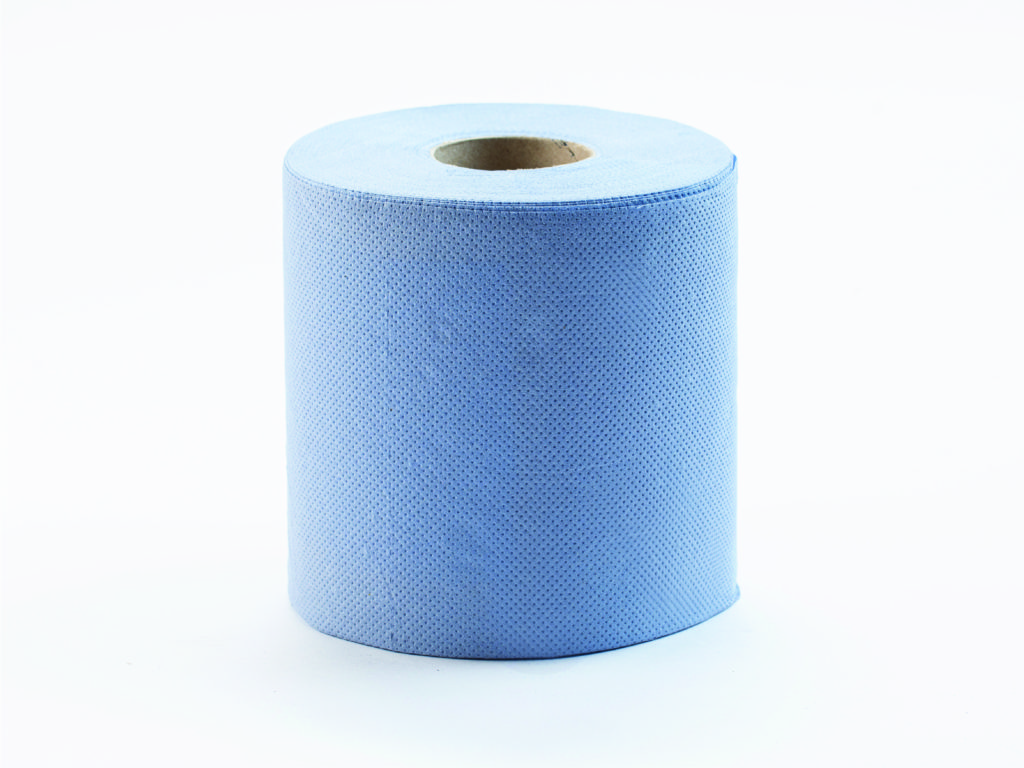 Blue Centrefeed Rolls Embossed Wipes Paper Hand Towel Tissue 150m Long 2PLY 